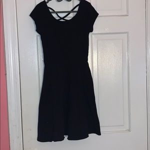 Black flare dress